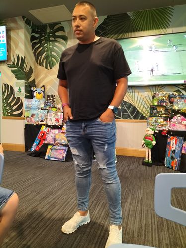 Customer photo review of Ultra Stretch Jeans - Skinny Fit - Blue Ripped