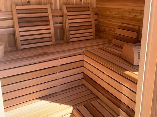 Customer photo review of Smartmak® Wood Outdoor Square Sauna Room Square 1