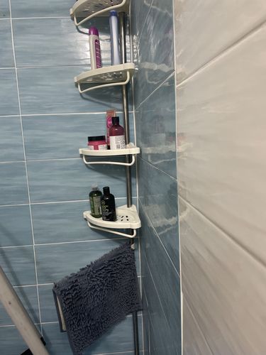 Customer photo review of Portaoggetti telescopico per bagno a 4 mensole