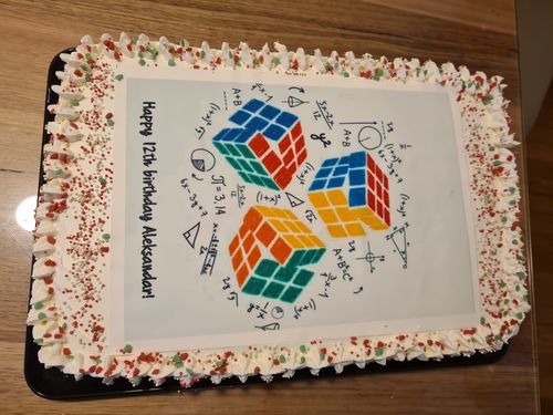 Customer photo review of A4 Rectangle Custom Edible Icing Image