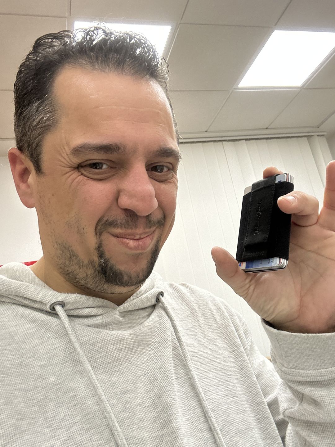 Customer photo review of Nano Boy card holder wallet with small elastic coin pocket