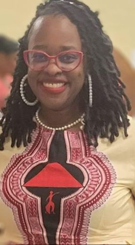 Customer photo review of Dashiki Dress- Delta -Final Sale