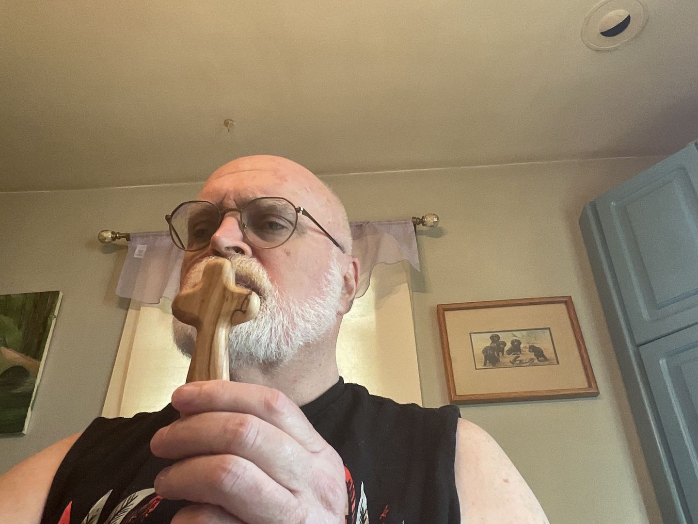 Customer photo review of Olive Wood Comfort Cross (Handheld)