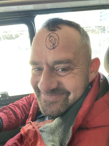 Customer photo review of Self-Inking Face Stamp