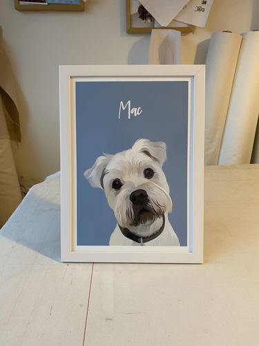 Customer photo review of Modern - Custom Pet Portrait