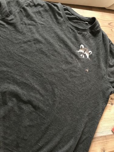Customer photo review of Waschbär Tasche - Bio Herren Shirt