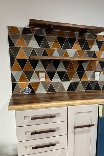 Customer photo review of Large Triangles - Greyson Blend