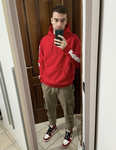 Customer photo review of Power Performance Hoodie - Fire Red
