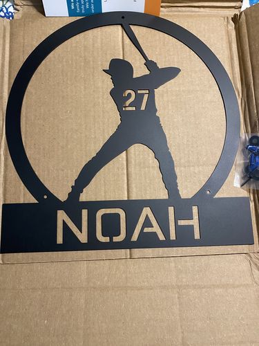 Customer photo review of Personalized Baseball Monogram
