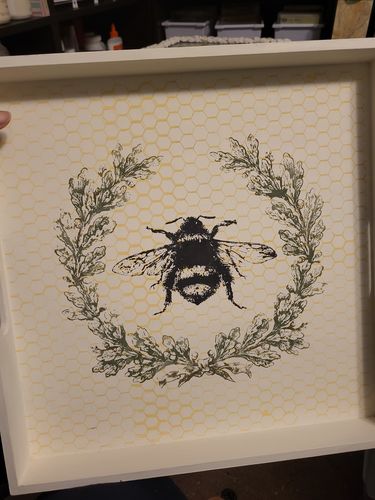 Customer photo review of Mesh Stencil - Chicken Wire - 8.5x11
