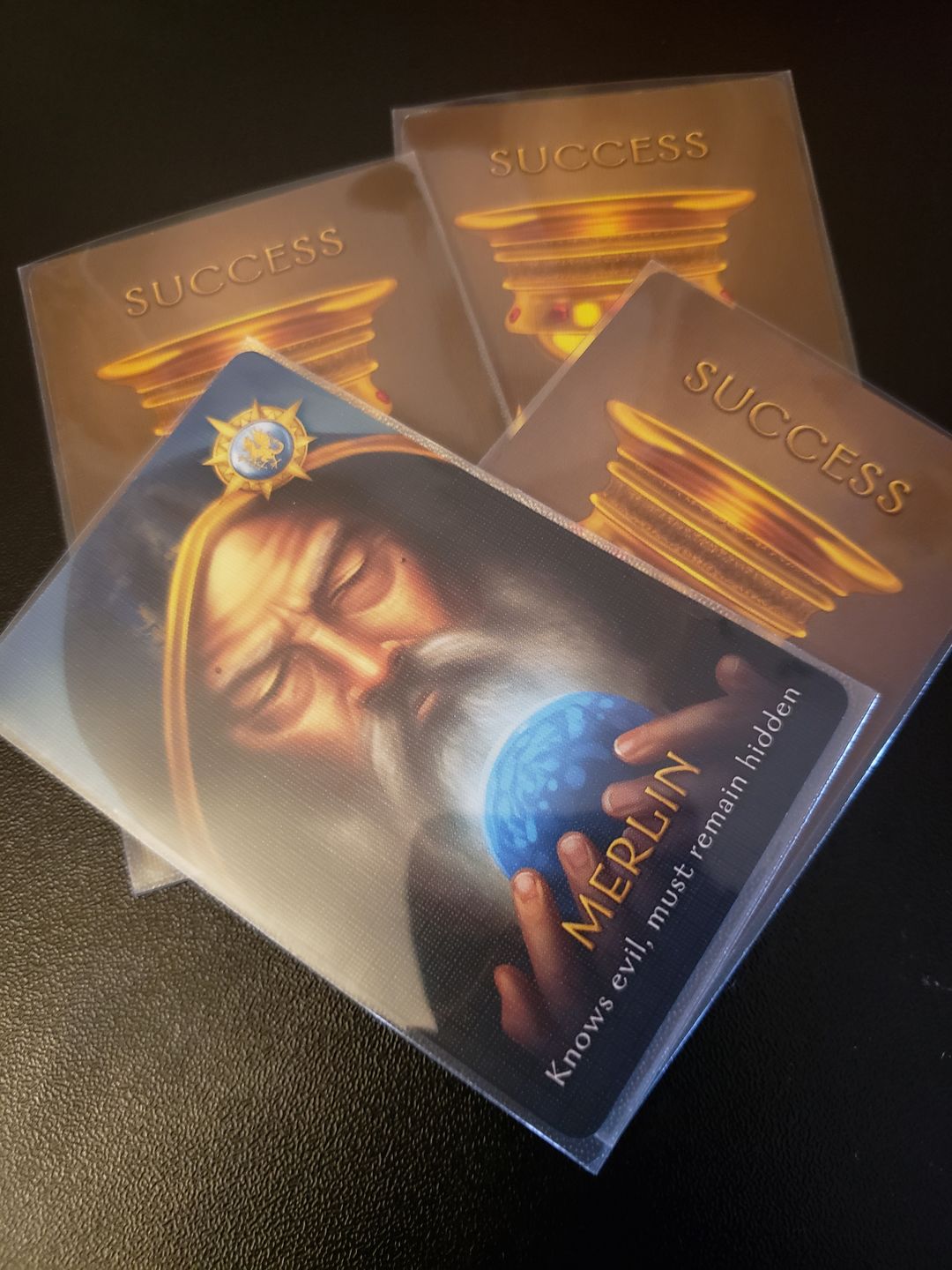 Customer photo review of Clear Matte Standard American Card Sleeves