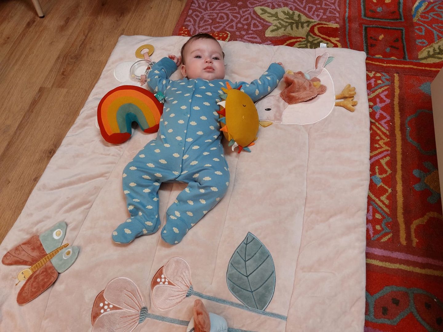 Customer photo review of Fluffy Cloud Organic Babygrow