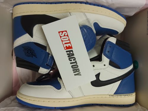 Customer photo review of 2021 Fragment x Travis Scott x Nike Air Jordan 1 High OG SP “Military Blue”