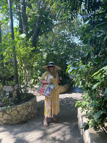 Customer photo review of Daphne Embellished Multi-colored Hand Beaded Tote