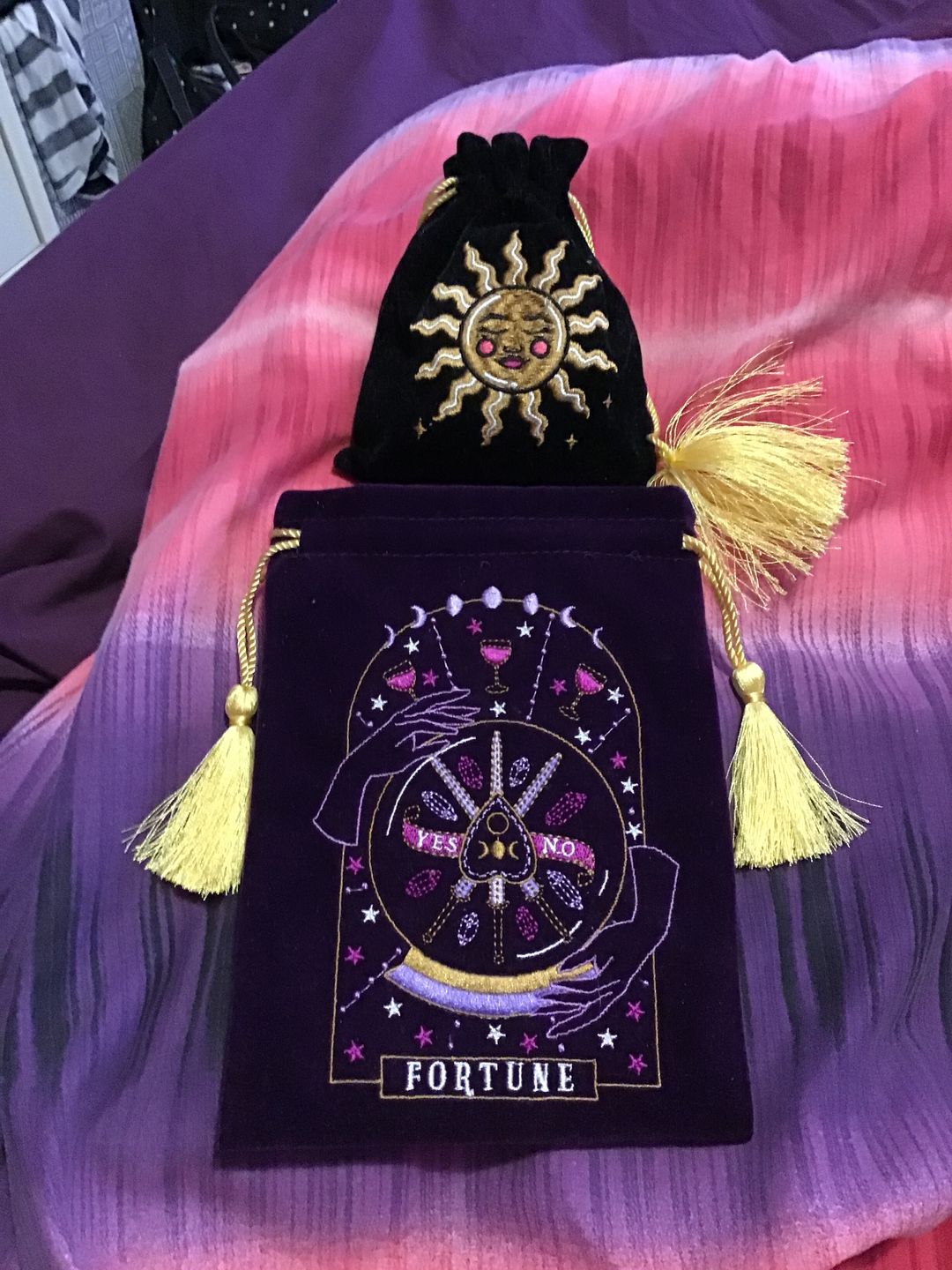 Customer photo review of Good Fortune Tarot Deck Pouch