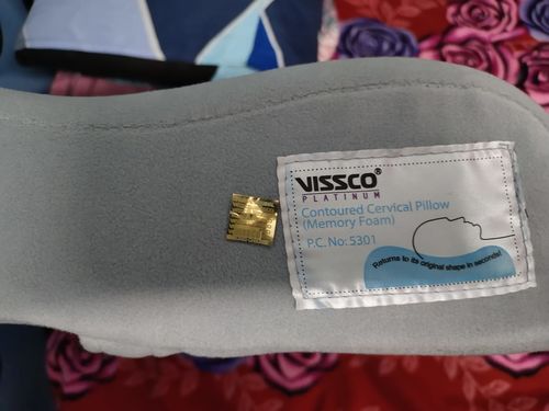 Customer photo review of Contoured Memory Foam Pillow| Provides Muscle Relaxation & Relives Neck Muscle Strain (White)