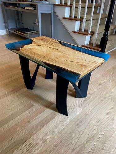 Customer photo review of Metal Bench Legs - 104 Norah - 13W, 16H inch - Set of 2 pcs - Flowyline