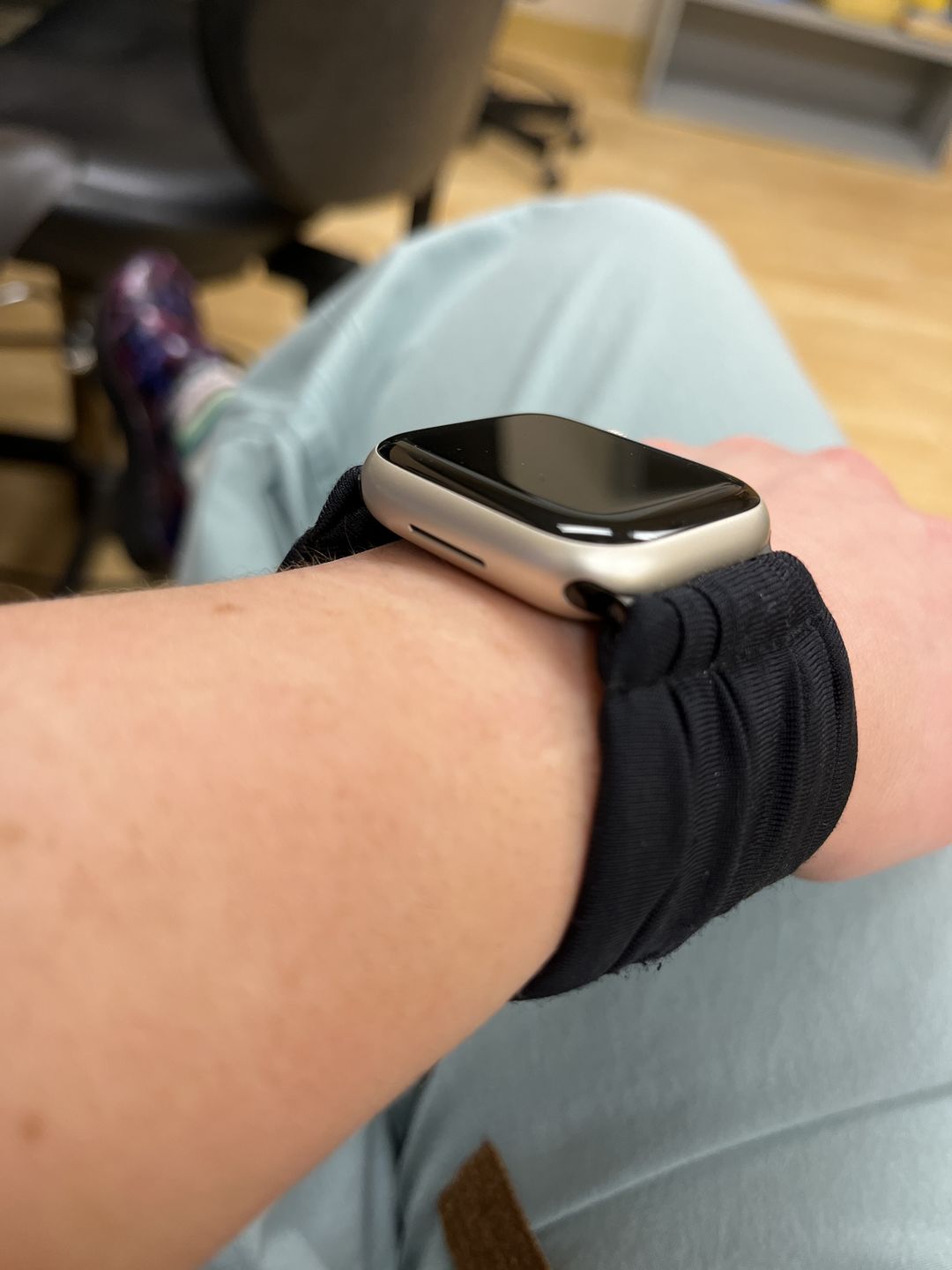 Customer photo review of Jet Black Apple Watch Bandit