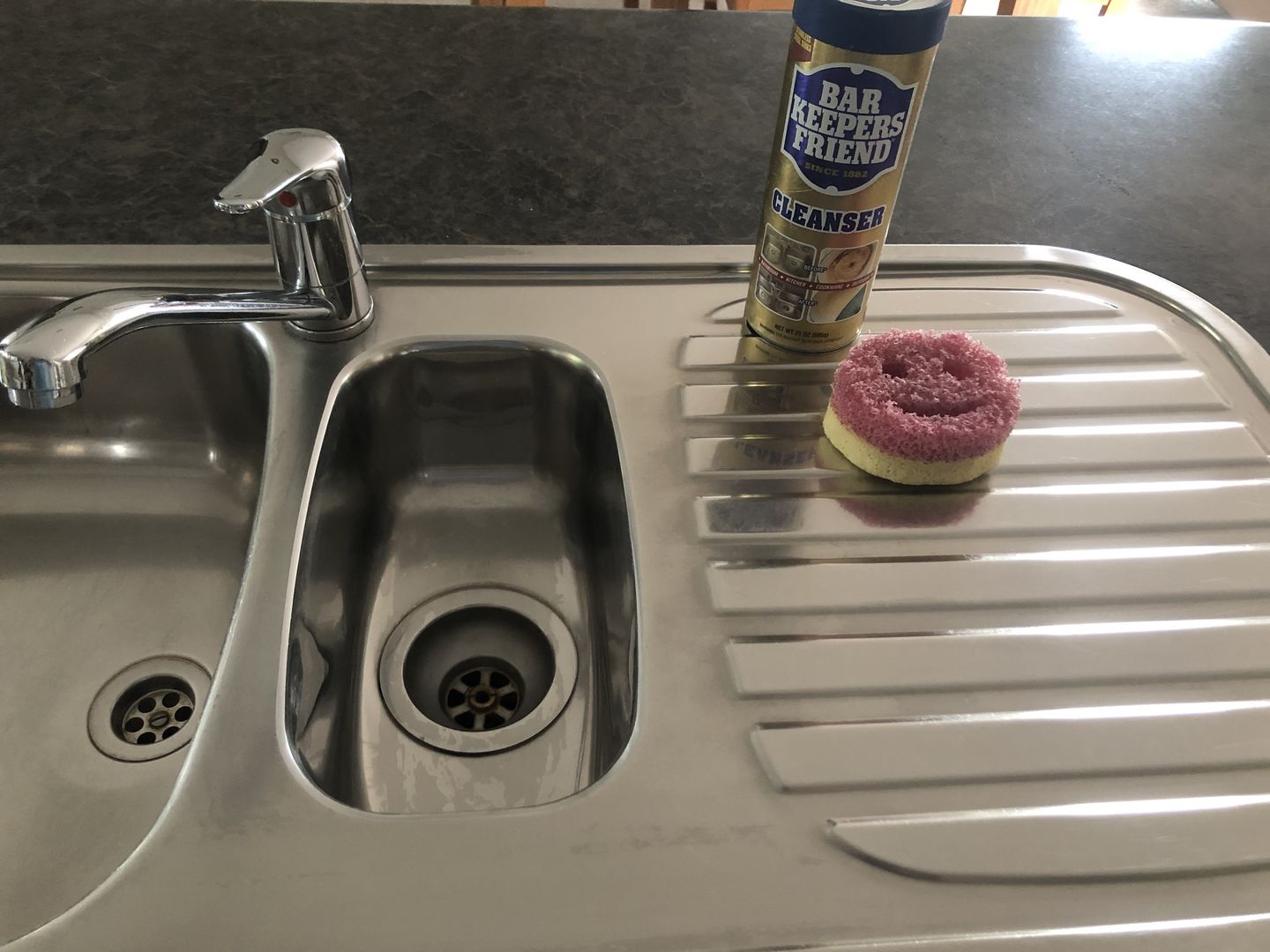 Customer photo review of Bar Keepers Friend: 3 Piece Cleaning Kit