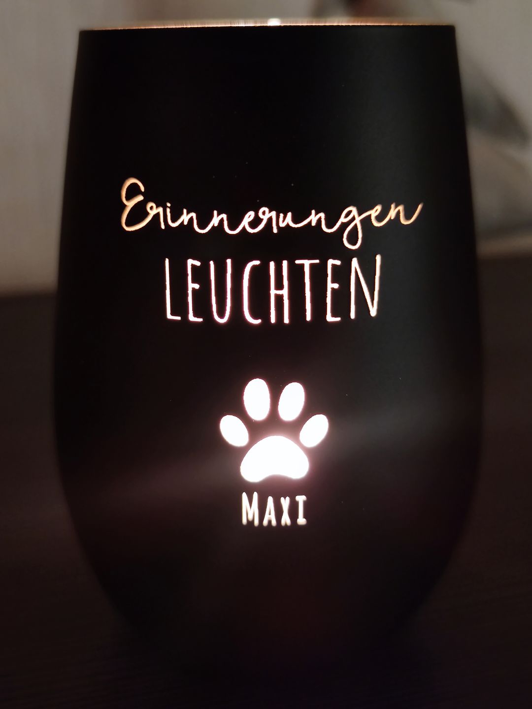 Customer photo review of Erinnerungen leuchten - Individuelles Trauerlicht