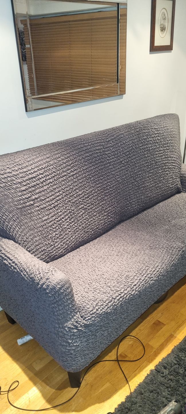 Customer photo review of 3 Seater Sofa Cover - Charcoal, Microfibra