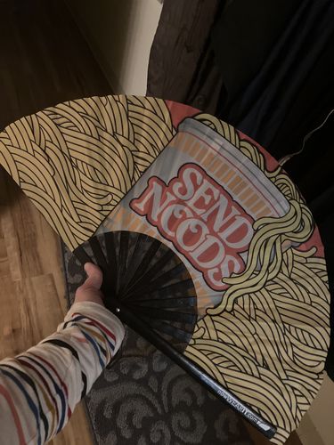 Customer photo review of Send Noods - Hand Fan