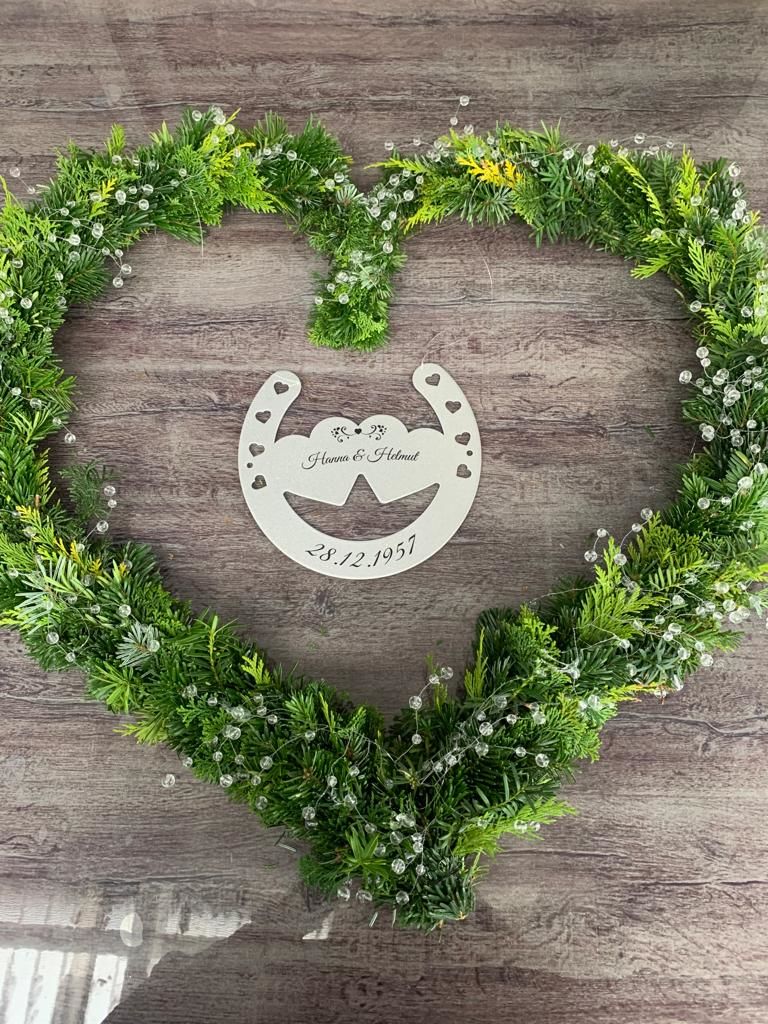 Customer photo review of Glückshufeisen aus edlem Stahl noble Design (personalisierbar) - ausgefallenes Hochzeitsgeschenk