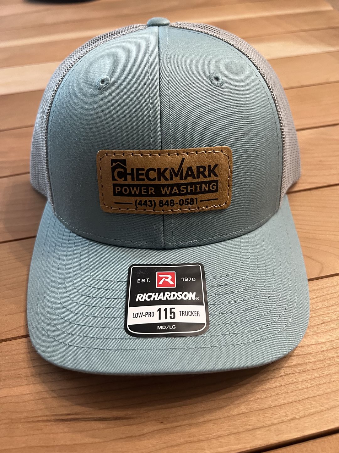 Customer photo review of Richardson 115 Custom Leather Patch Hat