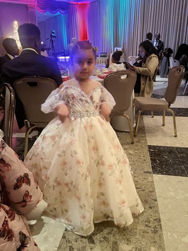 Customer photo review of Baby Girl Wedding Party Princess Trailing Dress
