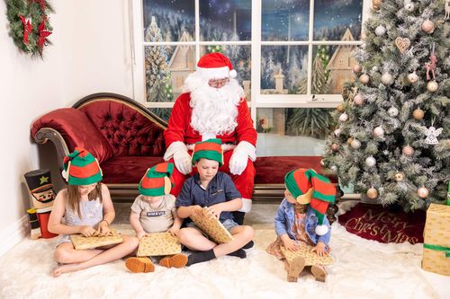 Customer photo review of 20%OFF Kate Winter Night Christmas House Backdrop for Photography