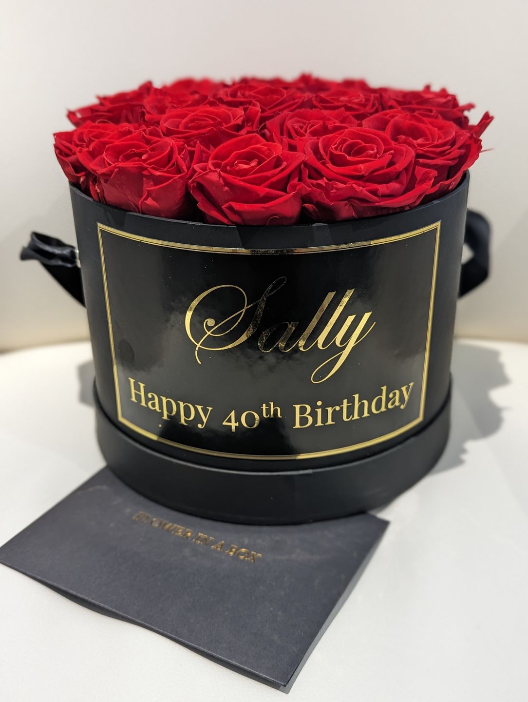 Customer photo review of Everlasting Rose Box - Small Round
