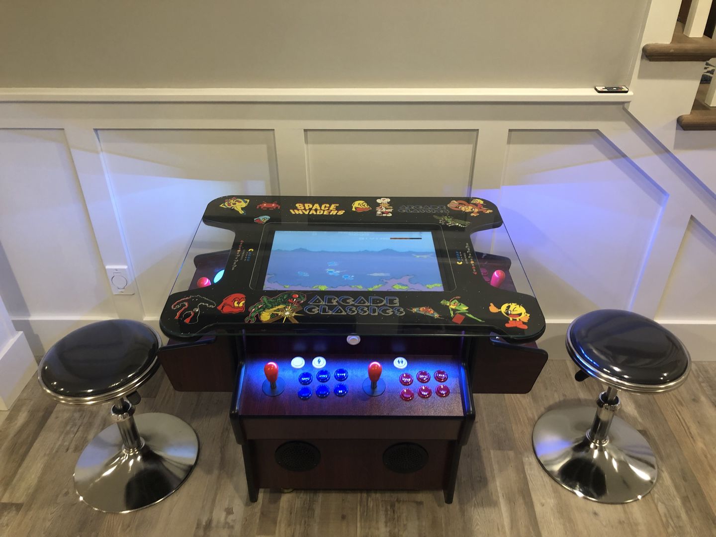 Customer photo review of Cocktail Table Arcade 3505 Dark Wood