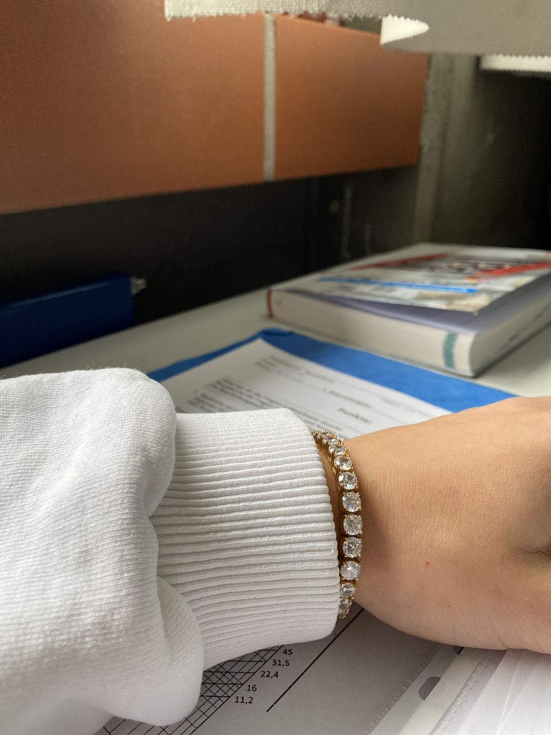 Customer photo review of TENNISBOY. - 5MM 18K GOLD