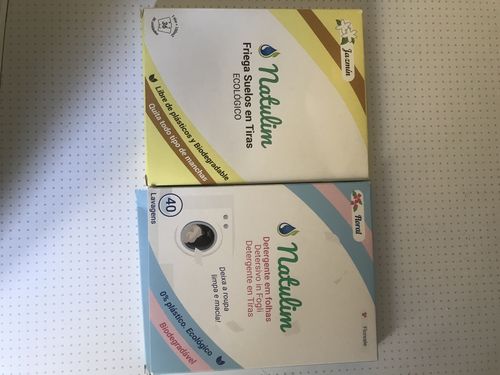 Customer photo review of Eco-Tiras de Detergente 40 lavados Natulim