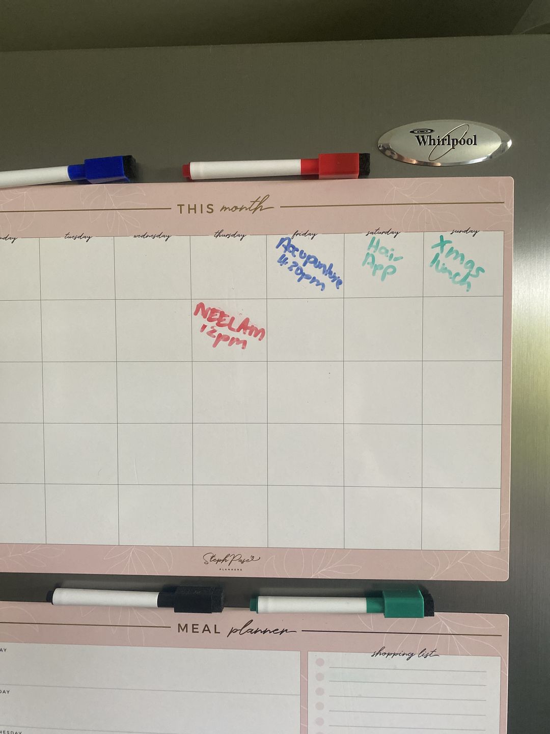 Customer photo review of NEW Blush Magnet Planner Set
