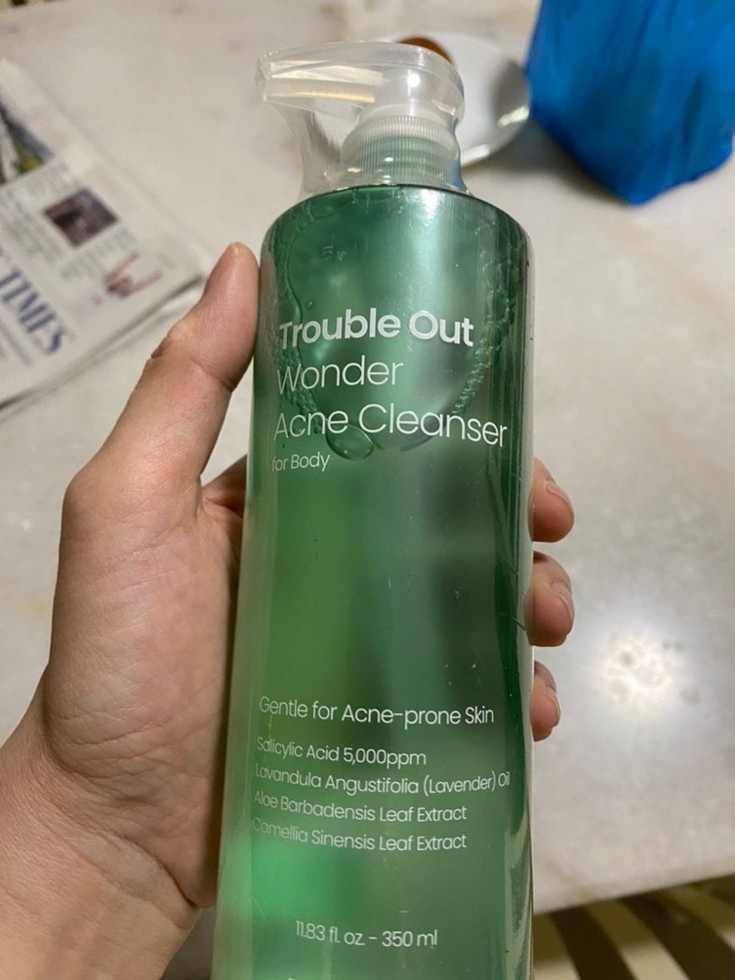 Customer photo review of Acne Cleanser (body wash)