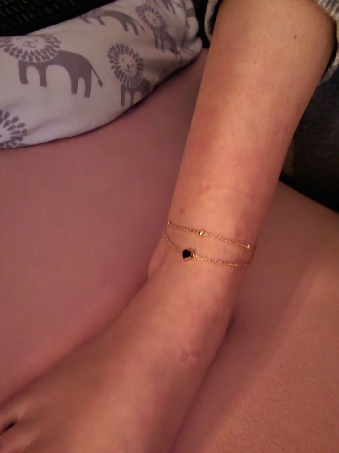 Customer photo review of Heartbeat Fußkette | 18K vergoldet