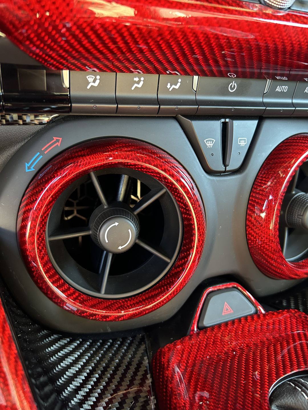 Customer photo review of [Set] Carbon Fiber Center Console AC Vent Covers For 2016-2023 Chevy Camaro