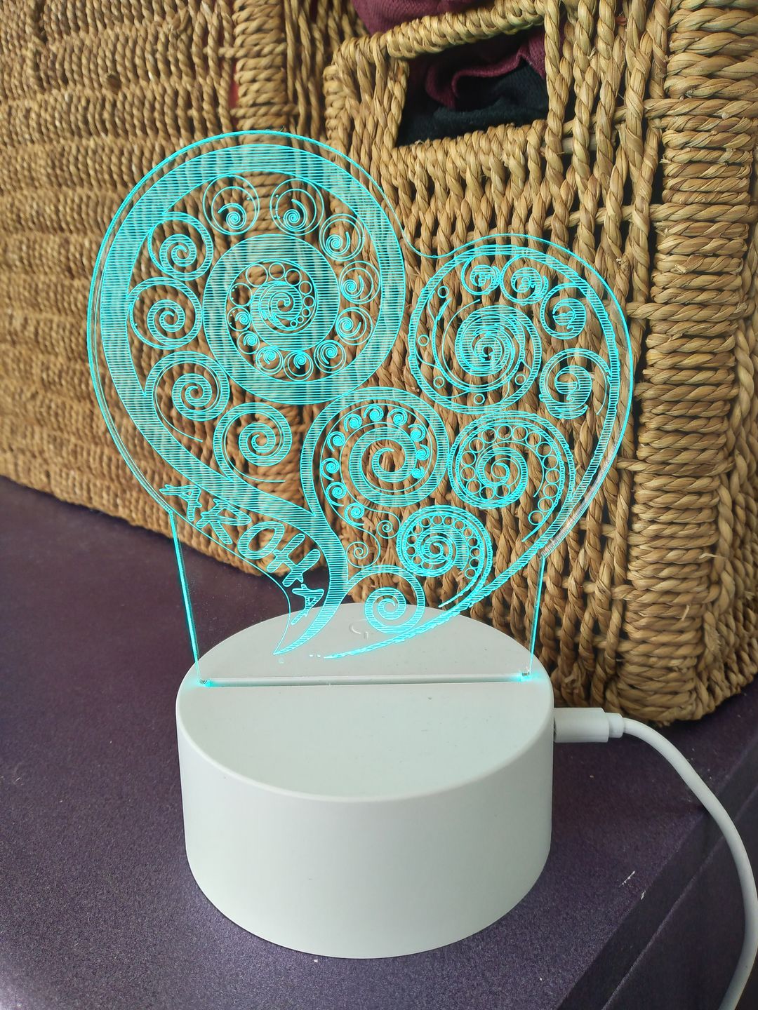 Customer photo review of Aroha Love LED Night or Mood Light