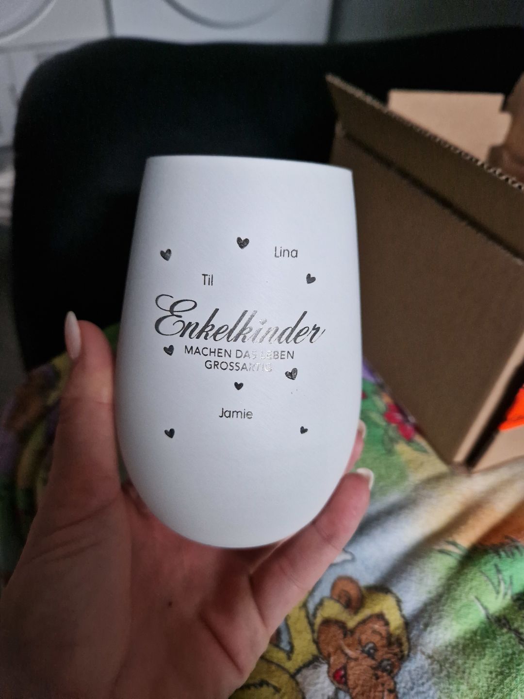 Customer photo review of Meine Enkelkinder - Großeltern-Windlicht