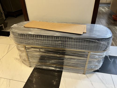 Customer photo review of 3 Seater Luxury Wooden Stool With Steel Stand And Shoe Rack -510