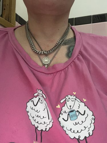 Customer photo review of 8mm Cuban Link Engravable Chain