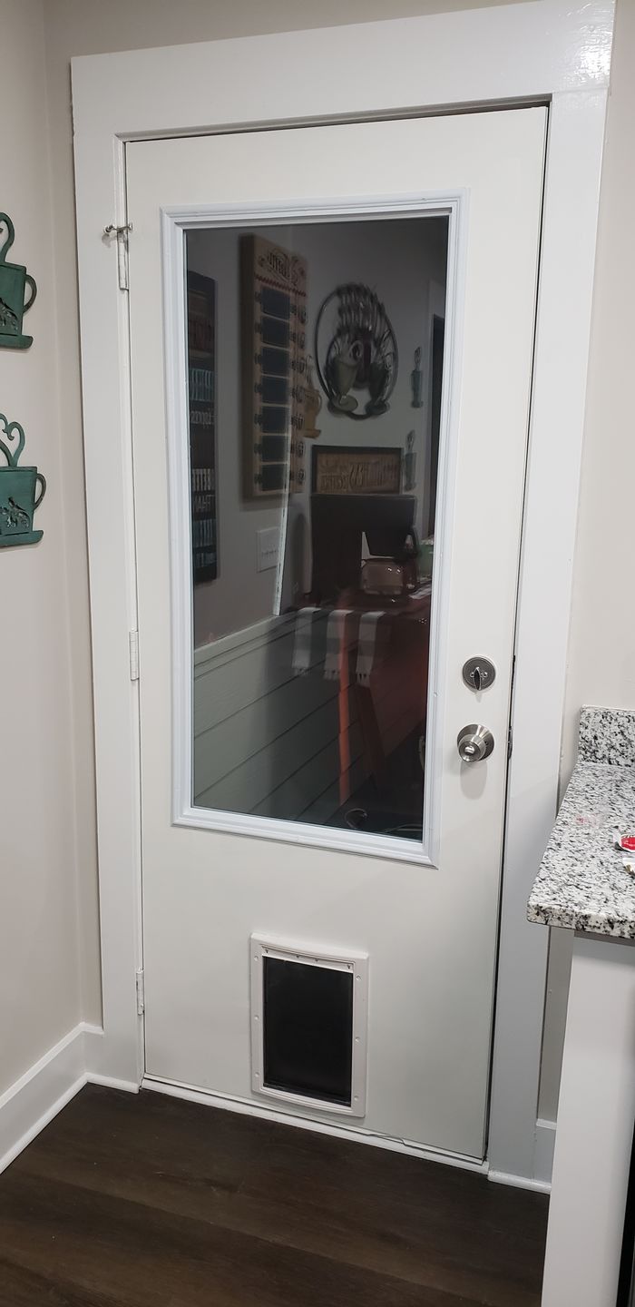 Customer photo review of Clear 1 Lite Glass and Frame Kit (3/4 Lite 24" x 50" Frame Size)