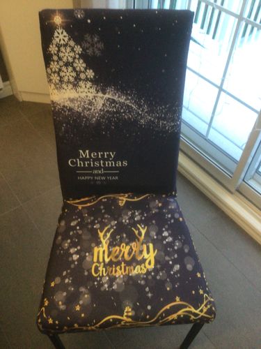 Customer photo review of Cabrexa© Christmas Chair Covers