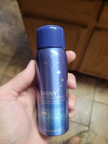 Customer photo review of GlowBeauty™ Hair and Body Glitter Spray