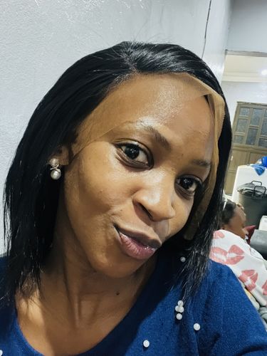 Customer photo review of Brazilian Lace Front Wig - Straight - 8"