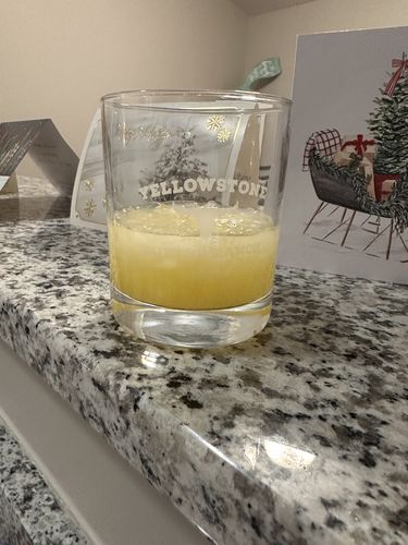 Customer photo review of Yellowstone Dutton Ranch Whiskey Glass / Rocks Bourbon Glass