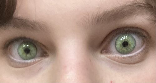Customer photo review of New York Green Colored Contact Lenses