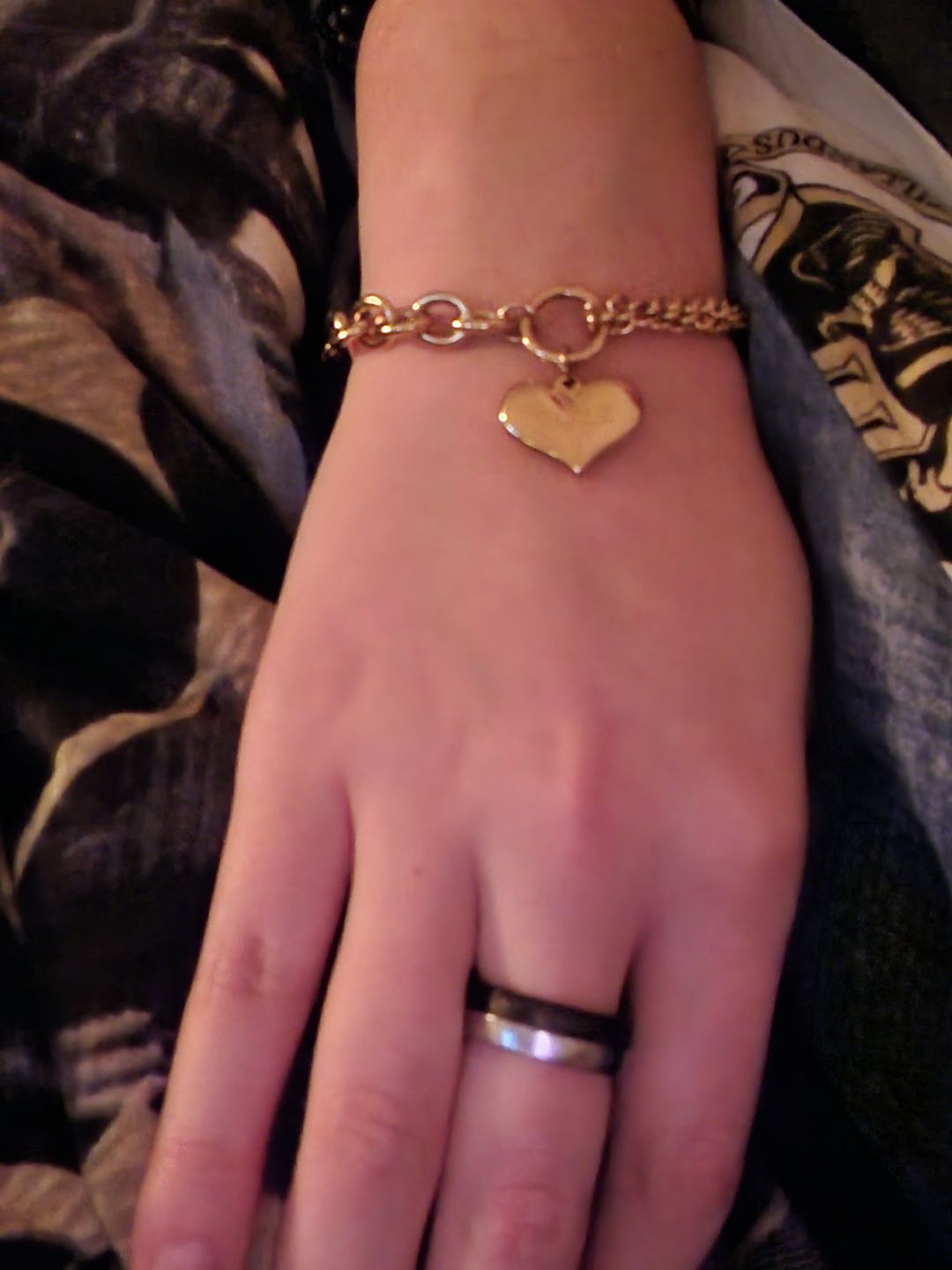 Customer photo review of Chunky Heart Armband + Gravur