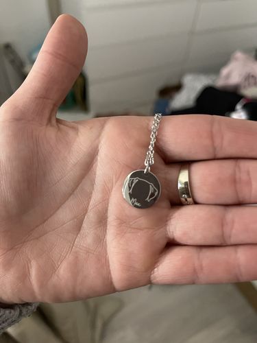 Customer photo review of Verižica: Dog Silhouette